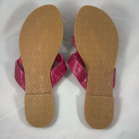 NOVE ITALY Pink Beaded Butterfly Sandals - Size 38 (US 7.5-8) - Picture 3 of 3